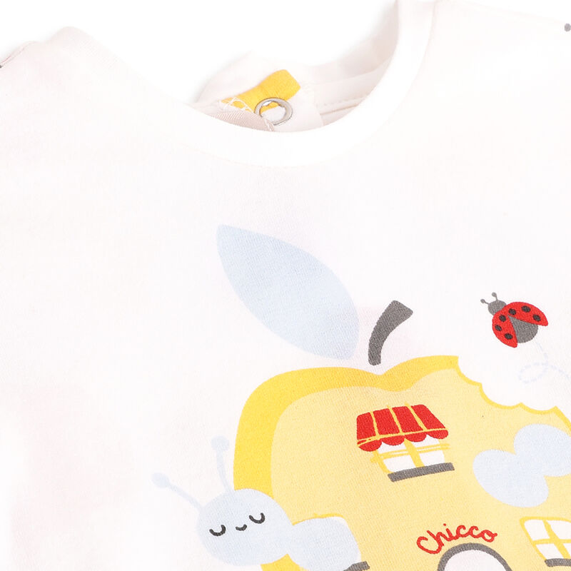 Infants Natural Printed Nappy Opening Babysuit image number 2